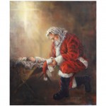 Santa Kneeling before Christ
